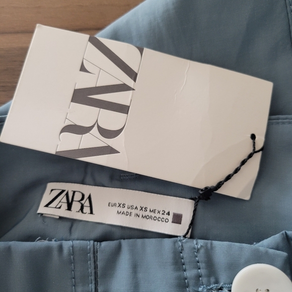 Zara Women's High Waisted Belted Barrel Cargo Trousers Size XS - Picture 7 of 14